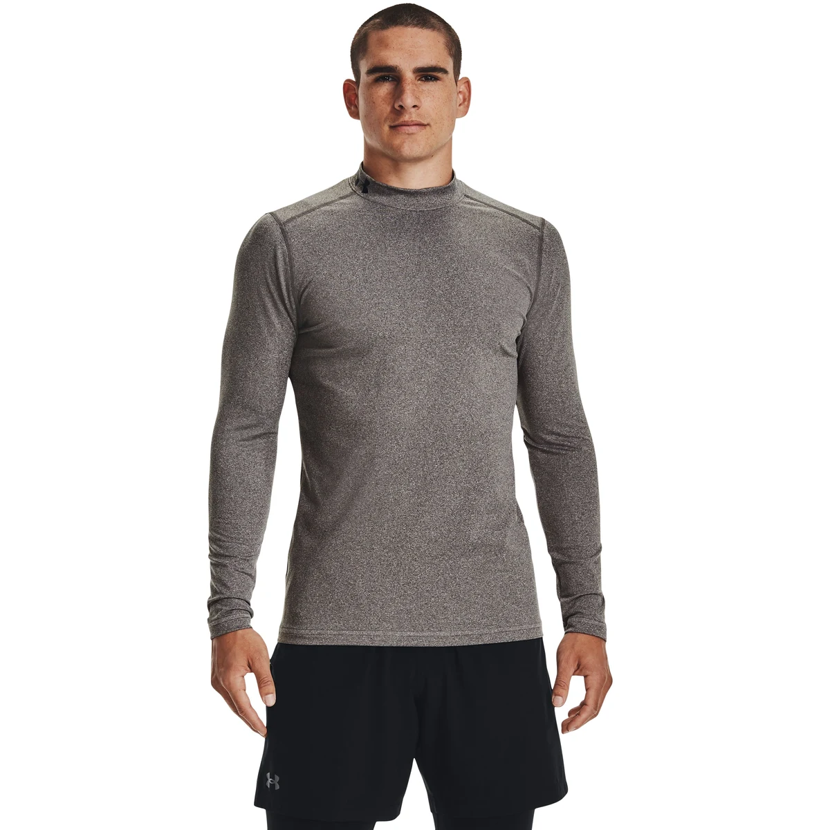 Men's ColdGear Armour Fitted Mock Long Sleeve 1