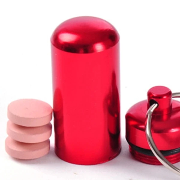 Aluminum Pill Bottle W/ Keychain 1