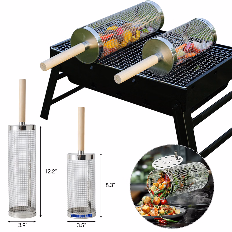 Rolling Grill Basket