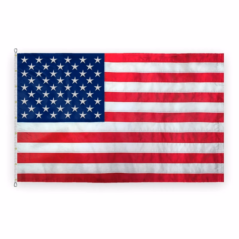 50'x80' USA Spun Polyester Embroidered Flag