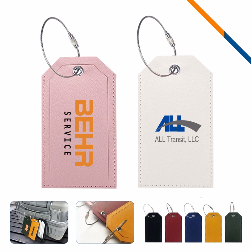 Glimpse PU Leather Luggage Tag