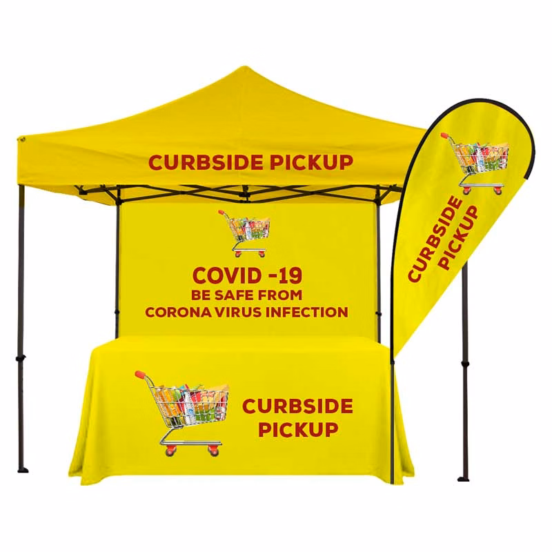 Curbside Pickup canopy tent/ Take Away Service Tent Kit - Curbside Pickup Yellow