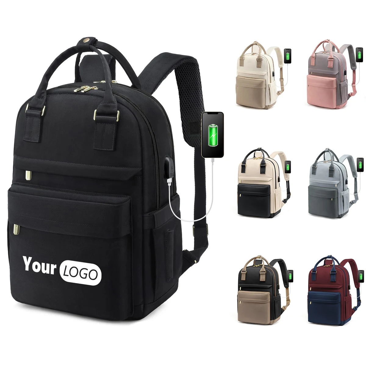 Nylon Business Travel Computer Backpack 1