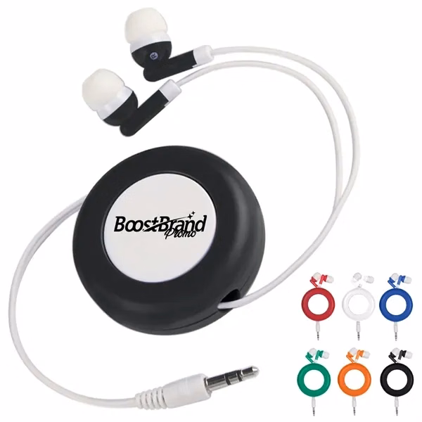 Custom Retro Retractable Earbuds with Tangle-Free Storage — Audio Tech Promo