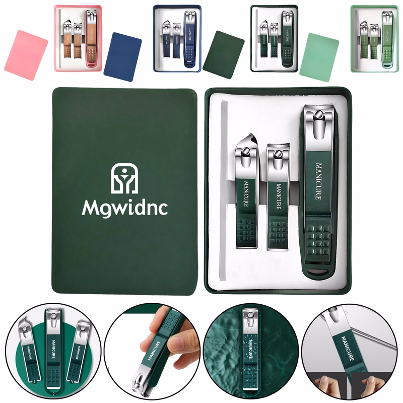 4-Piece Nail Clipper Set with Splash Guard