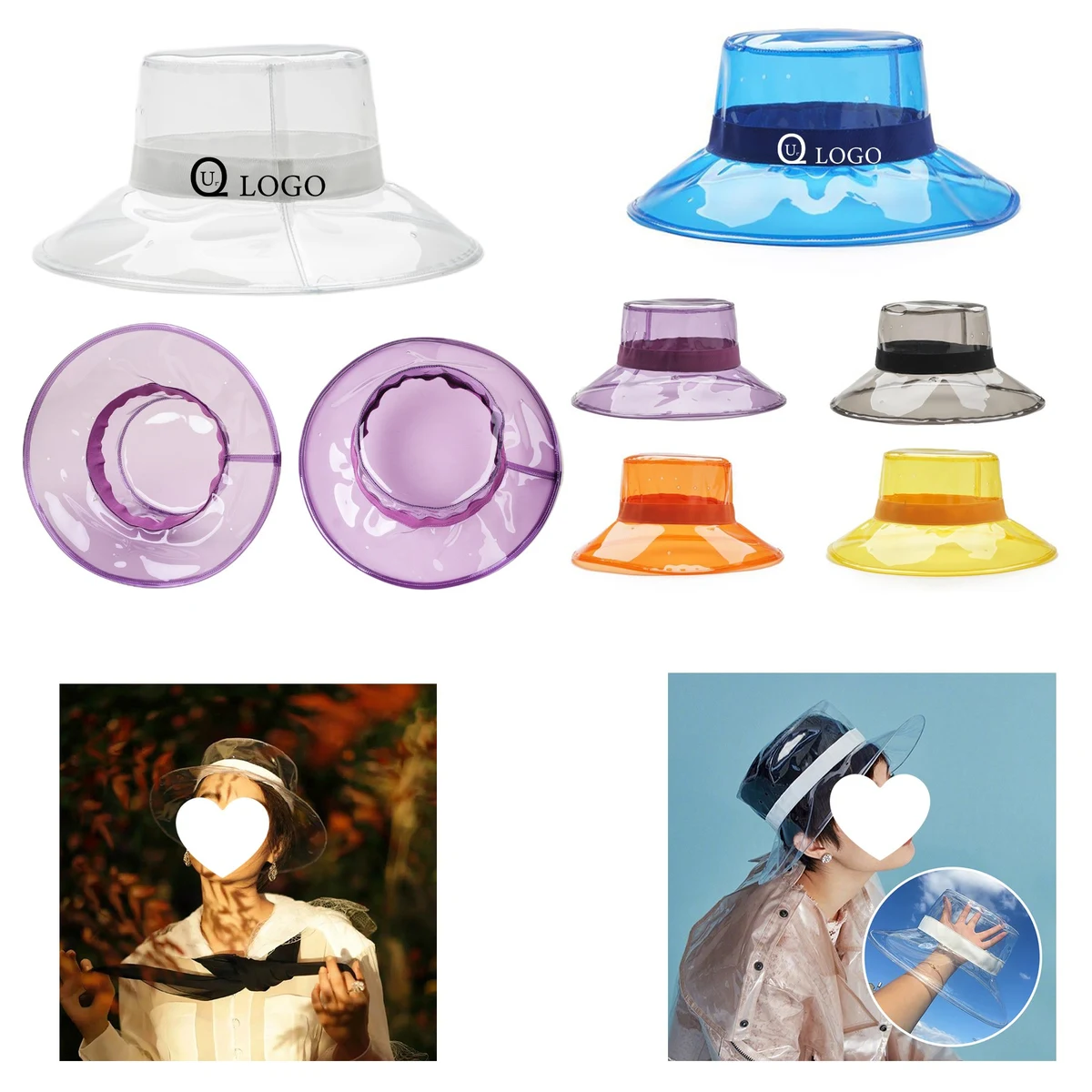 Pvc Wide Brim Bucket Hat 1