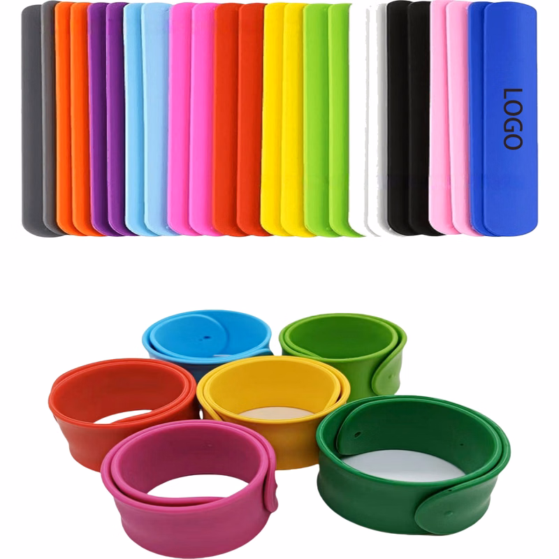 Multicolored Silicone Slap Bracelets
