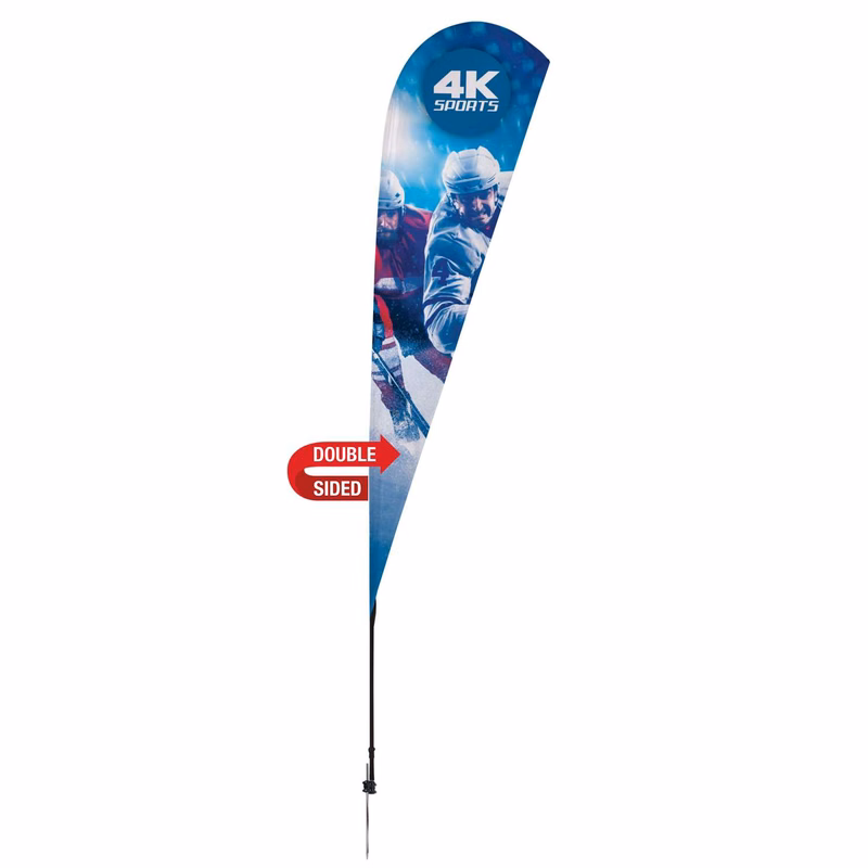 11.5' Streamline Teardrop Sail Sign Kit (Double-Sided with Ground Spike)