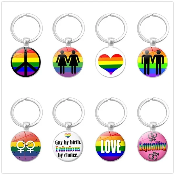 Custom Rainbow Pride Keychain with Inspirational Engraving — Inclusive Team & Employee Gift 1