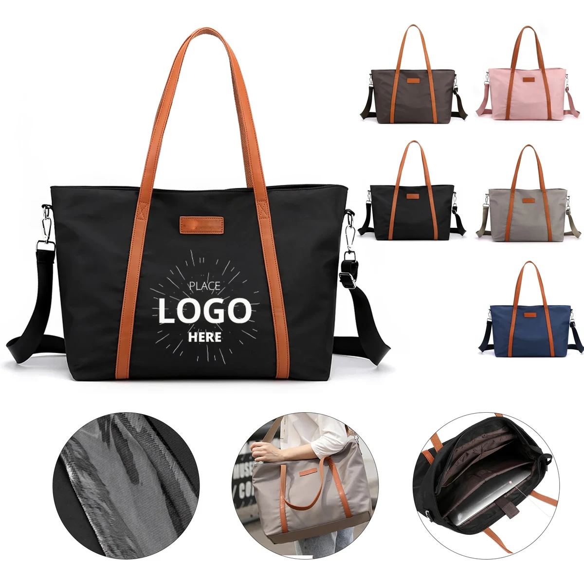 Women's Compartmentalized Laptop Shoulder Bag 1