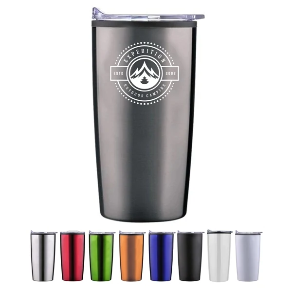 Stainless Steel Tumbler With Plastic PP Liner - 20 oz 1
