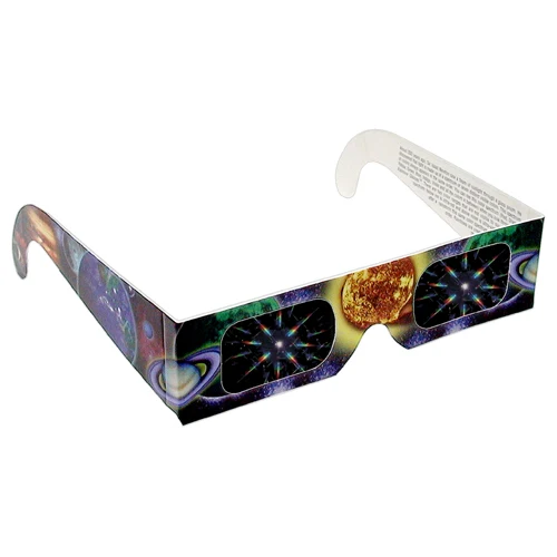 Rainbow Diffraction Glasses - Sun & Planet #1 - Stock Imprint 1