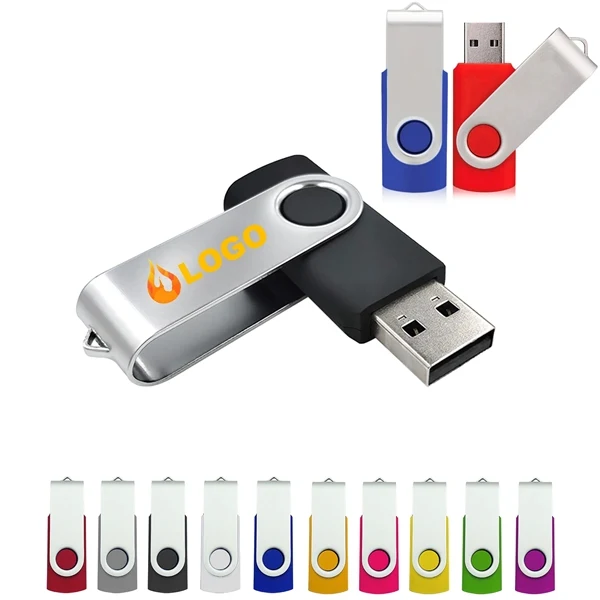 Custom Swivel 8 GB USB Flash Drive — Full-Color Data Storage Tech Accessory 1