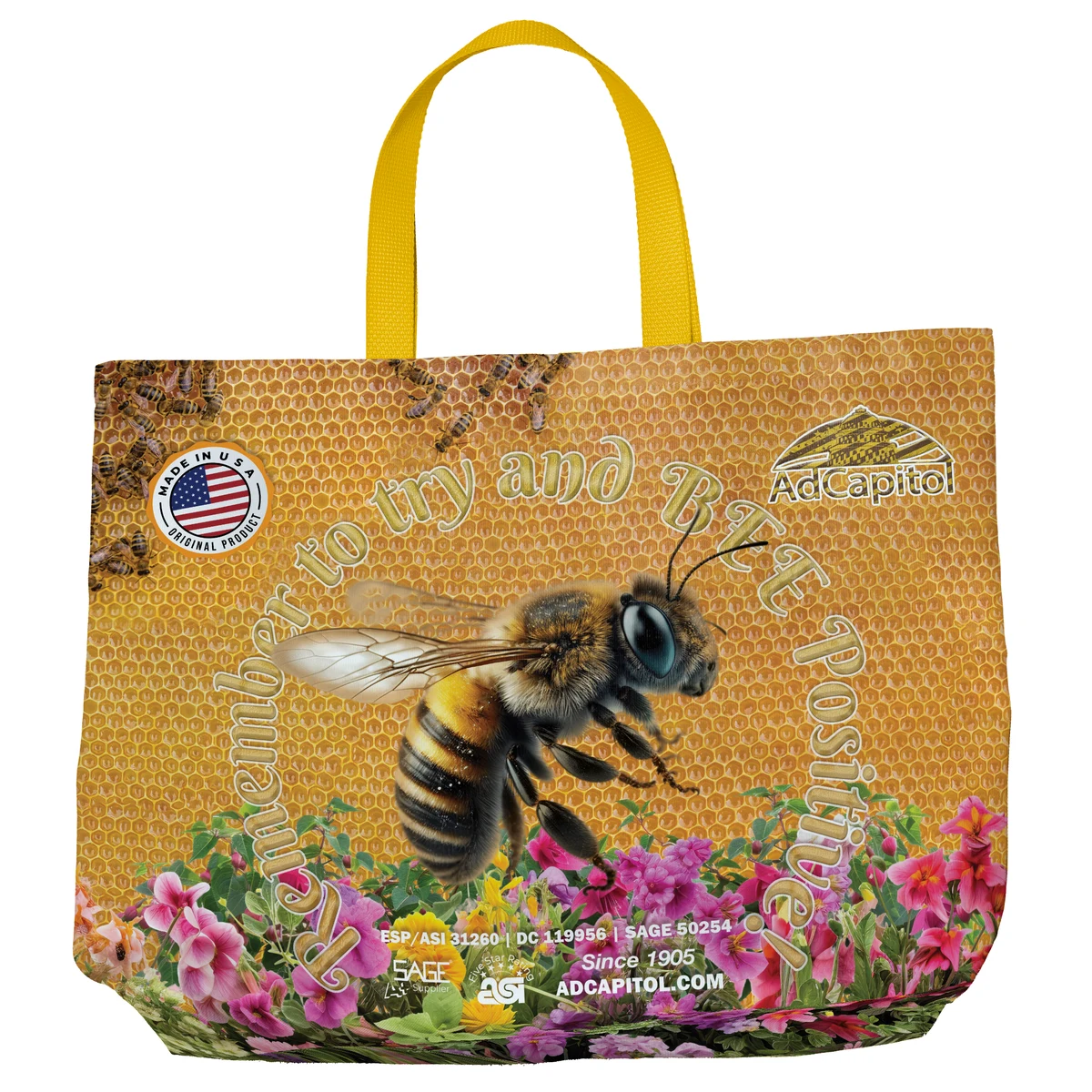 Sublimated Tote Bag, custom tote bag with logo imprint 1