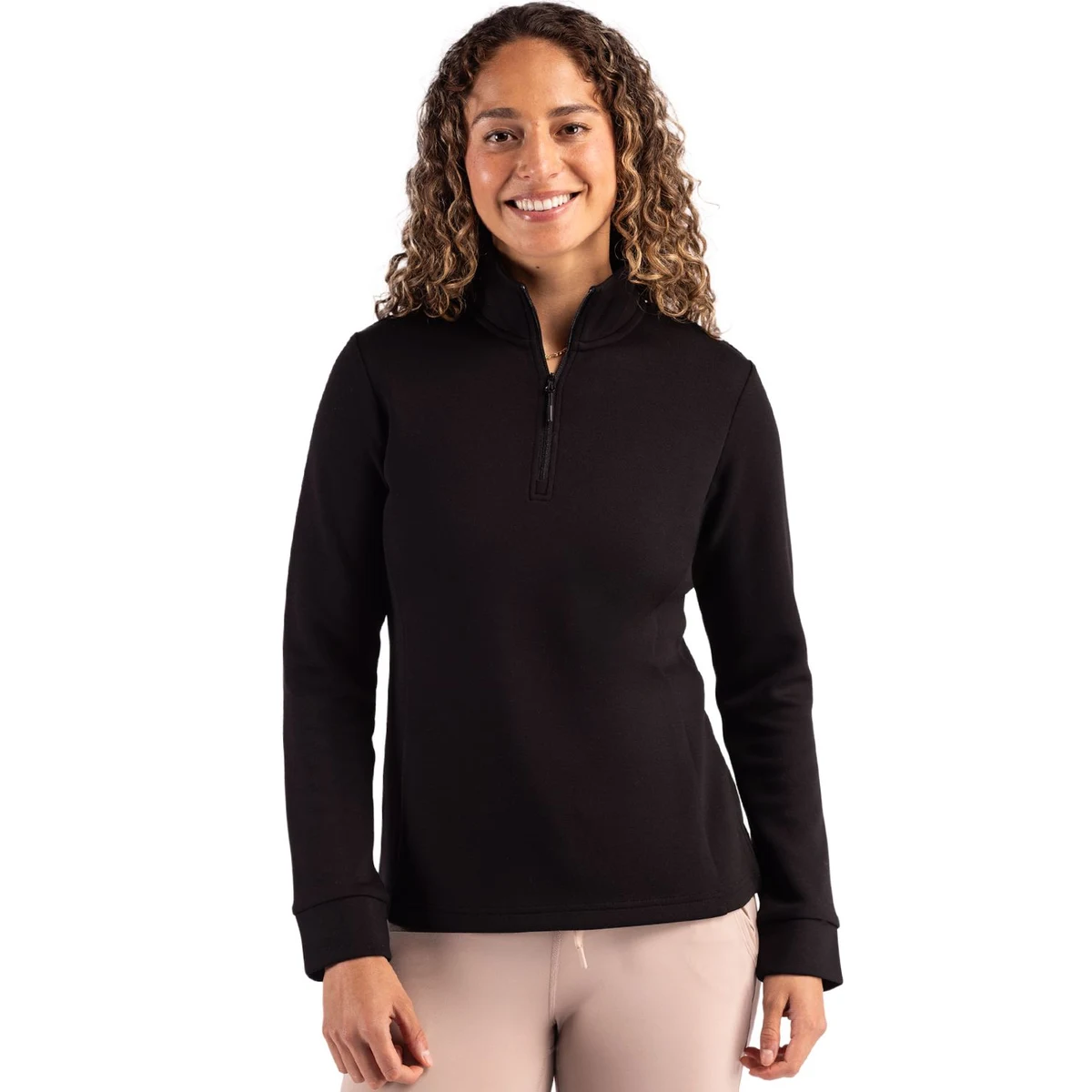 Clique Haven Recycled Womens Quarter Zip Sweatshirt 1