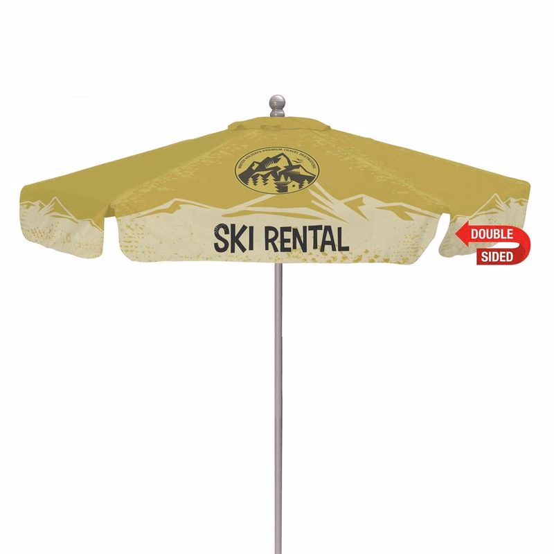 9' Deluxe Market Umbrella Double-Sided Dye Sub Kit with Valance