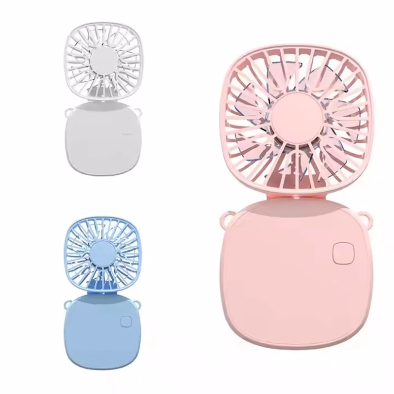 300 mAh Folding Mini Fan with Make Up Mirror