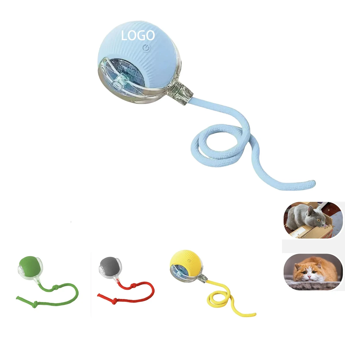 Cat Toys Automatic Lifting Plush Ball 1
