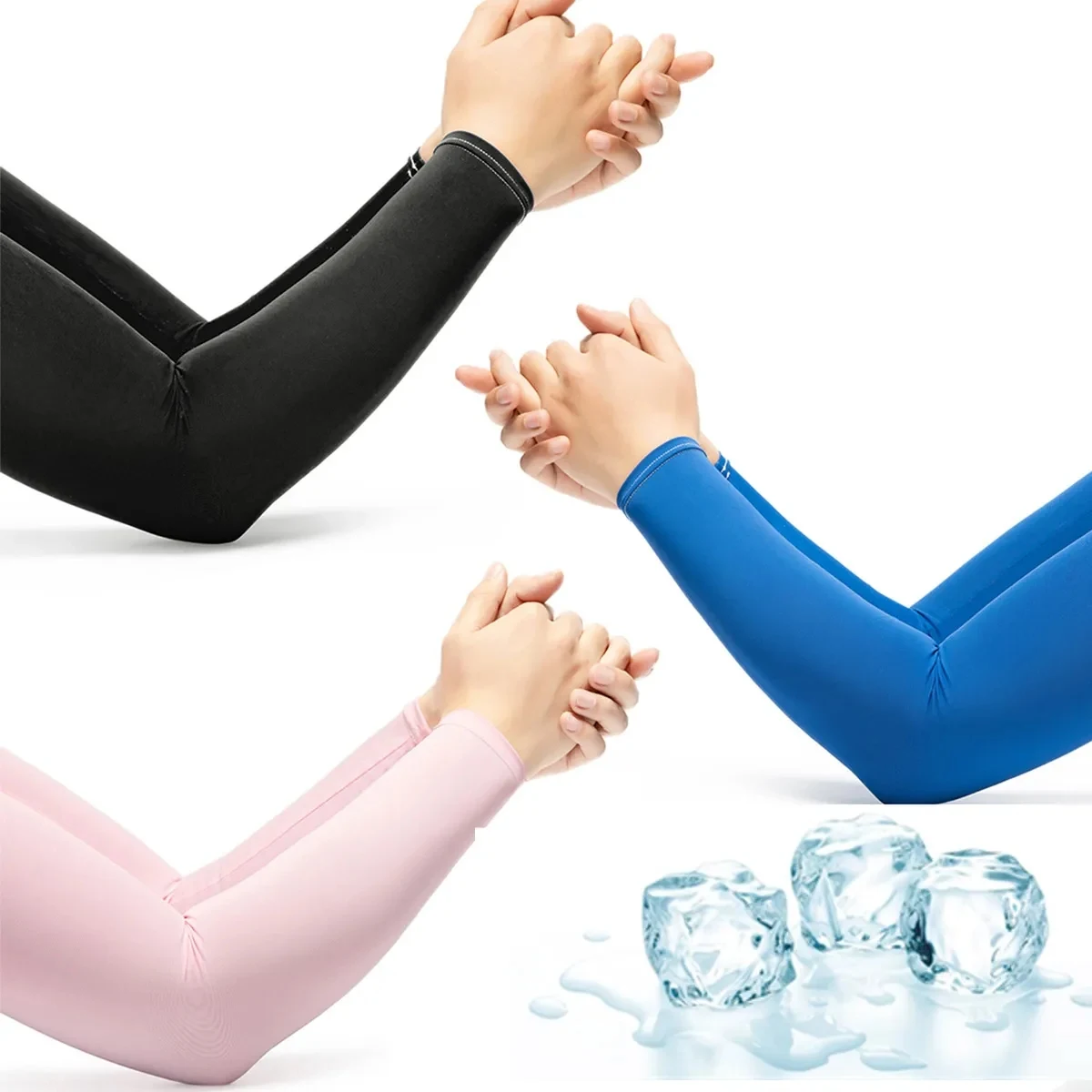 Elastic Outdoor Seamless Cool Arm Sleeves 1