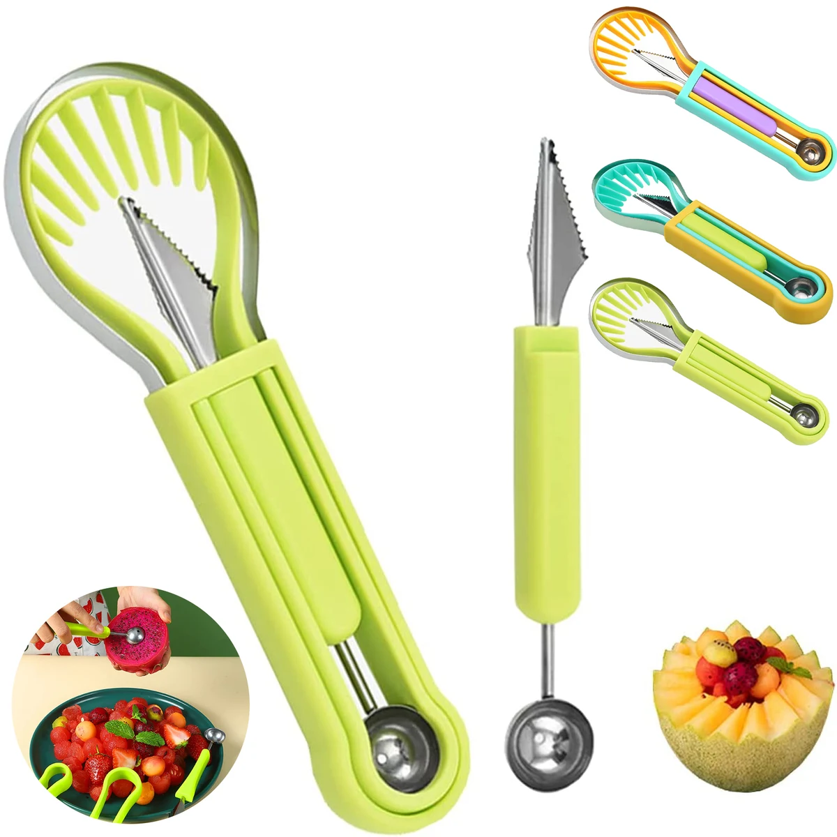4 in 1 Melon Baller Scoop Set 1