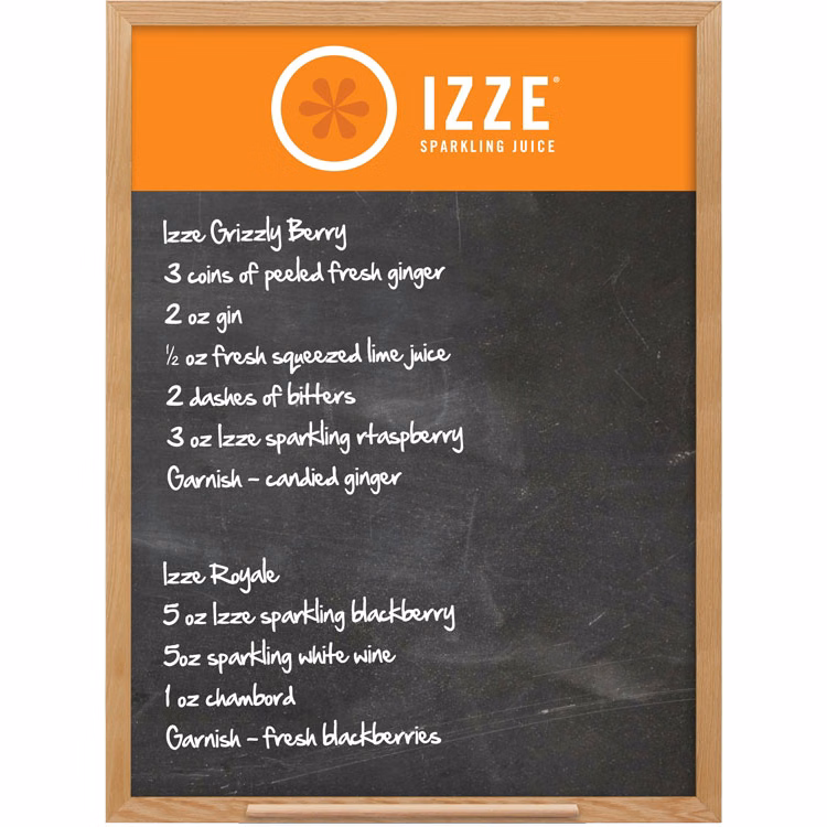 Oak Frame Wall Chalkboard with Tray - 36"w x 48"h