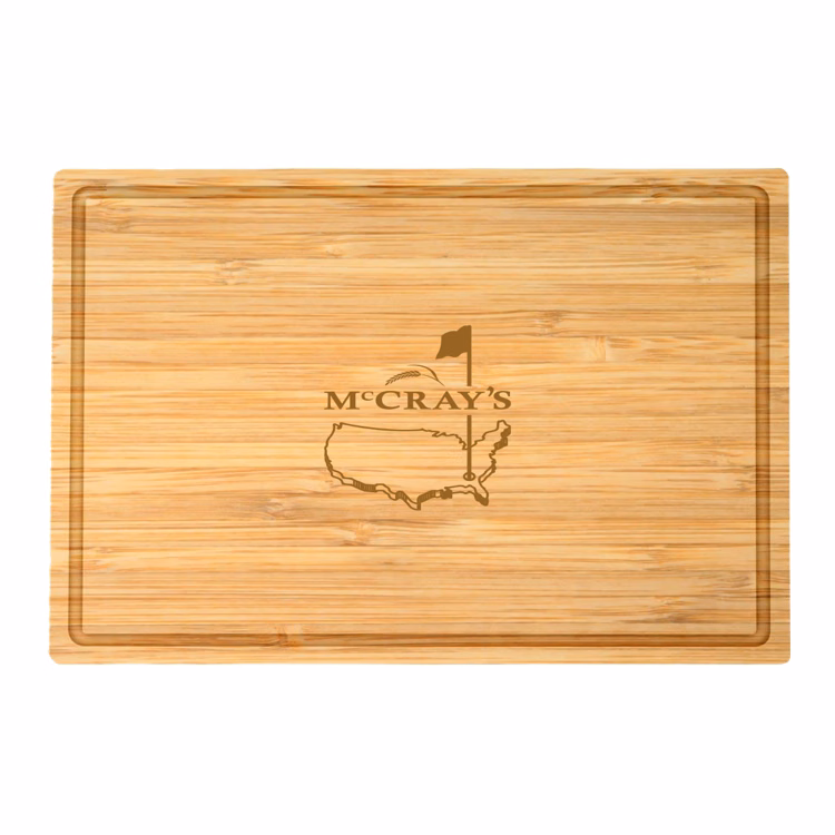 18" Rectangle Bamboo Cutting Board Thick Style with Juice Groove