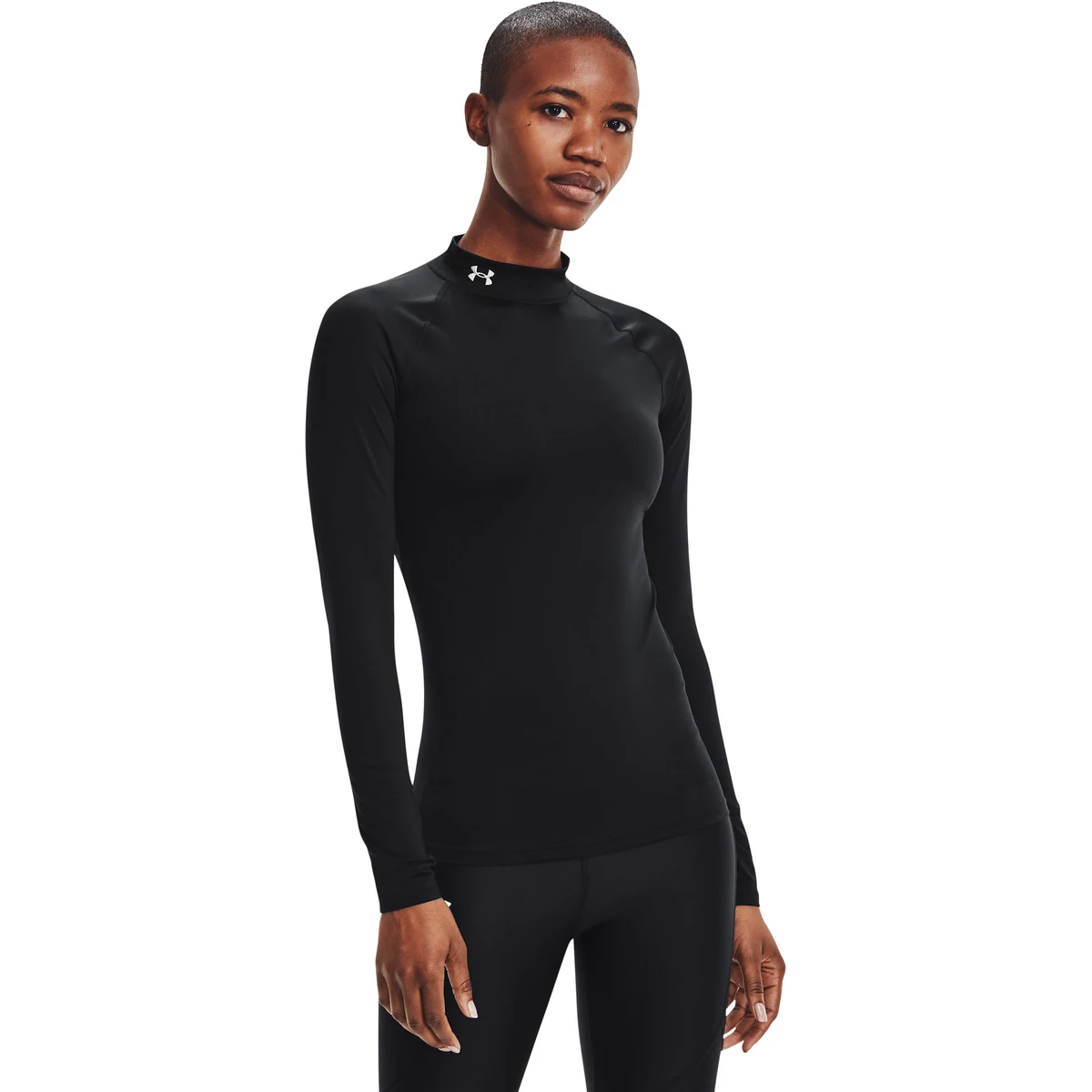 Women's HeatGear Compression Mock Long Sleeve 1