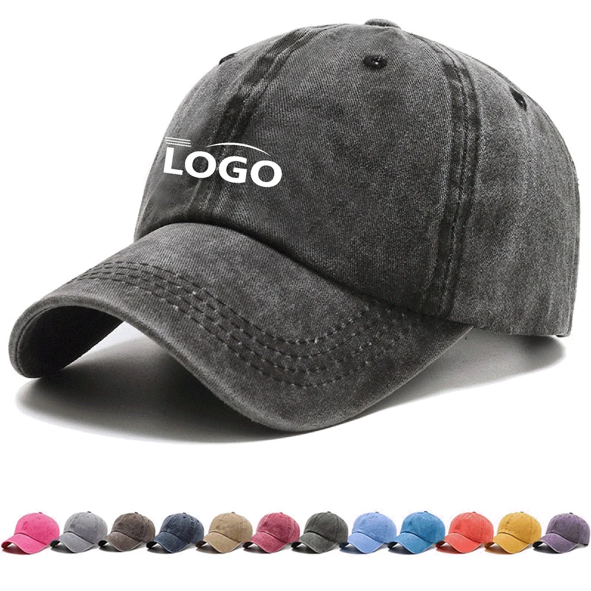 6-Panel Washed Baseball Cap MOQ 50PCS 1