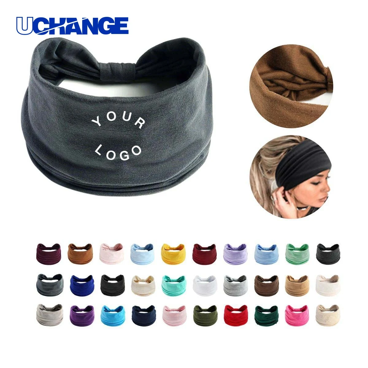 Polyester Spandex Hairband Band for Gym and Sports 1