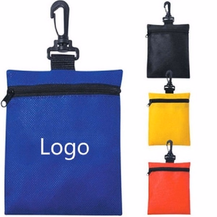 Non-Woven Zippered Pouch with Clip
