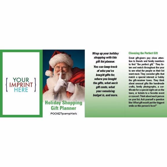 POCKET PAMPHLET - Santa Holiday Planning Pocket Pamphlet