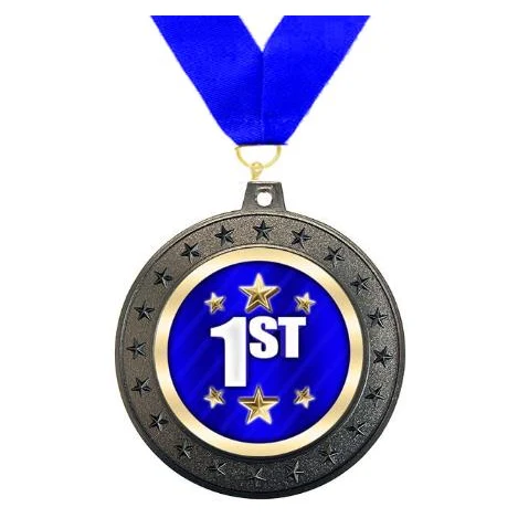 Medallion Holder: 3" Black All Star Medal 1