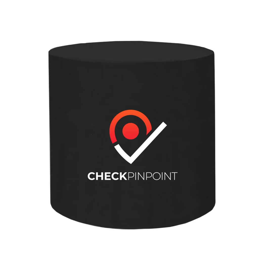 30" Round Barrel Table Cover, Front Panel Print 1