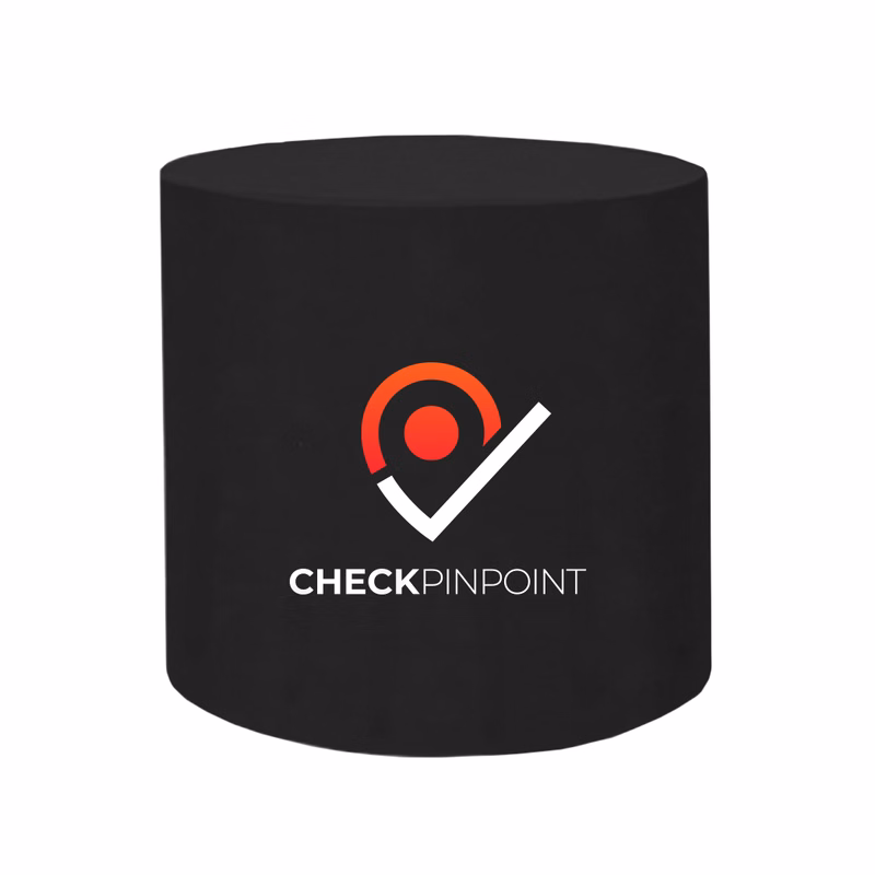30" Round Barrel Table Cover, Front Panel Print