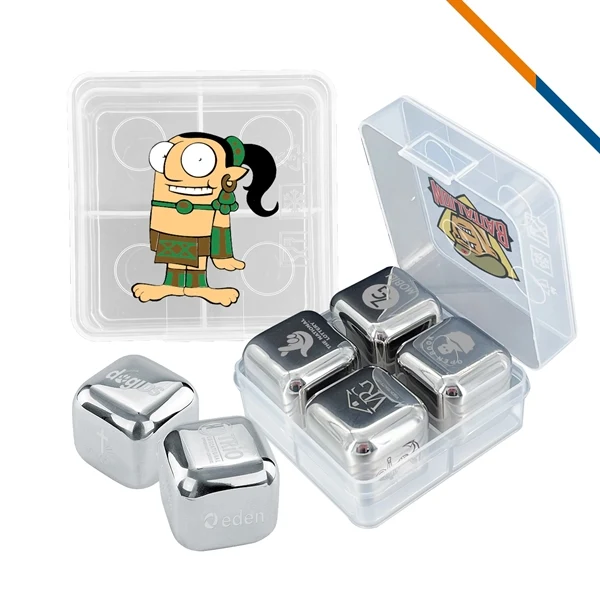 Custom Stainless Steel Reusable Ice Cubes — Drink Chiller Corporate Wellness 1