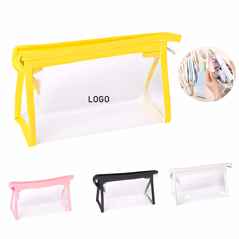 Transparent PVC Pencil Case Stationery Storage Bag