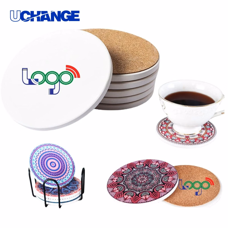 Round Stone Ceramic Coaster