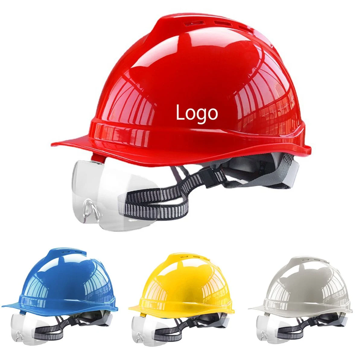 ABS Site Hard Hats Safety Helmet with Goggles 1