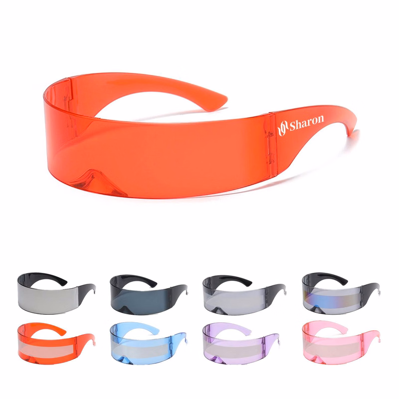 Futuristic Visor Sunglasses with Semi Translucent