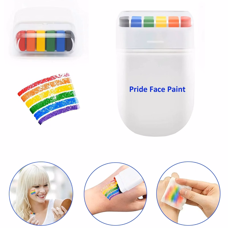 6-Color Face Rainbow Paint Pens