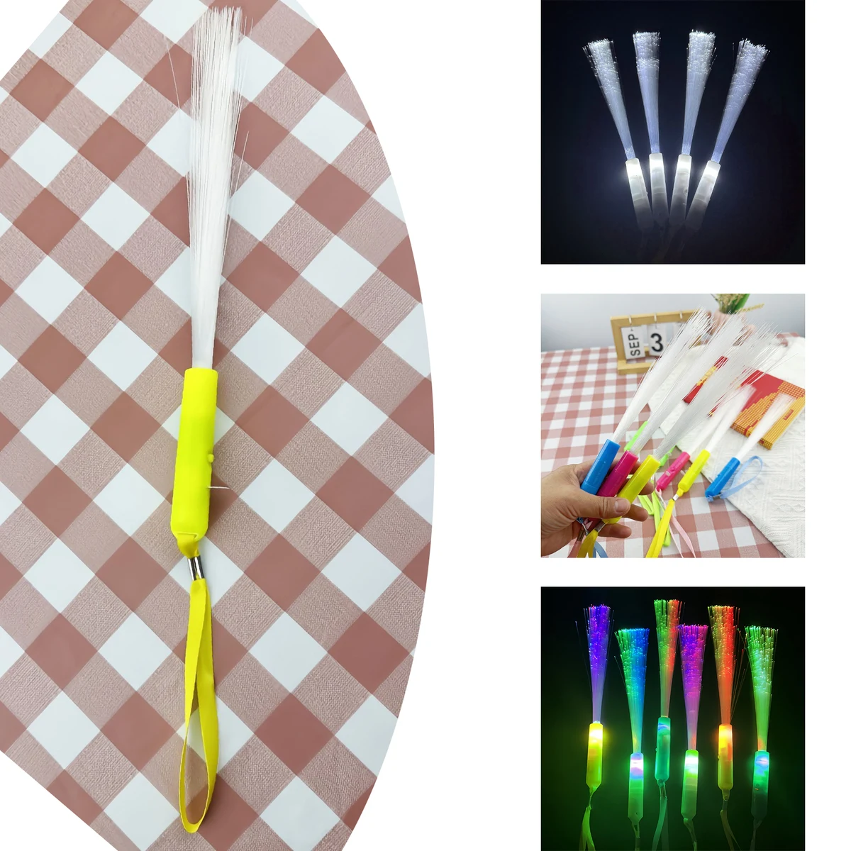 Glow Fiber Wands Sticks LED Light Wands 1