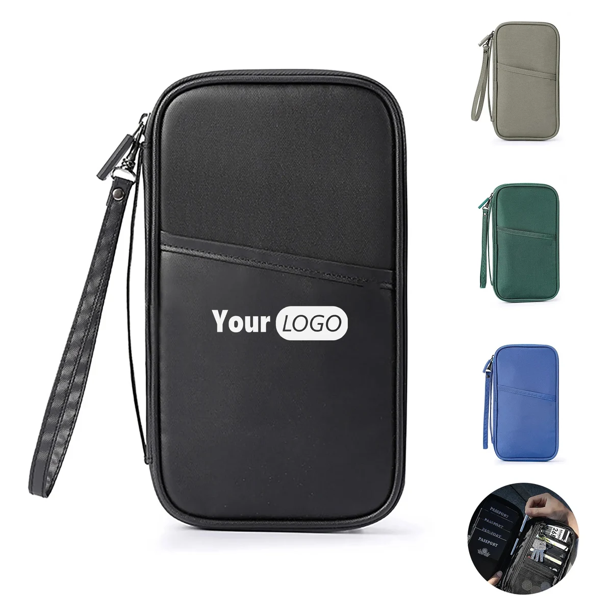 Nylon Travel Waterproof Passport Storage Bag 1