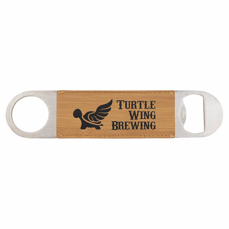 Bamboo Leatherette Bottle Opener