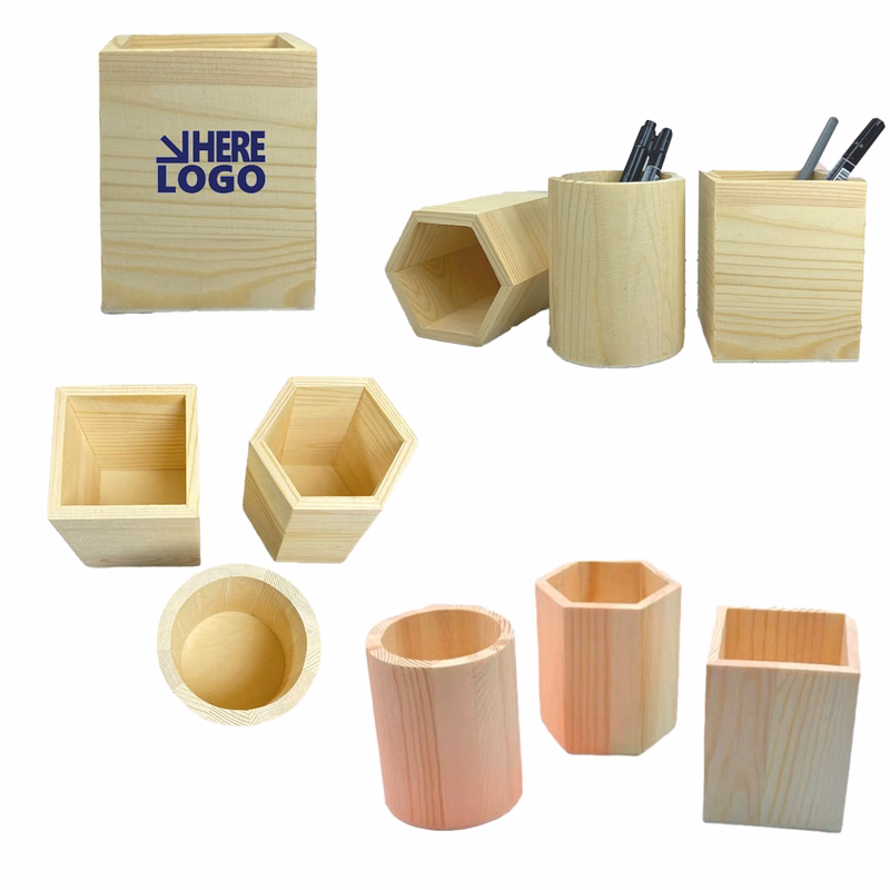 Home Office Solid Wood Pen Holder