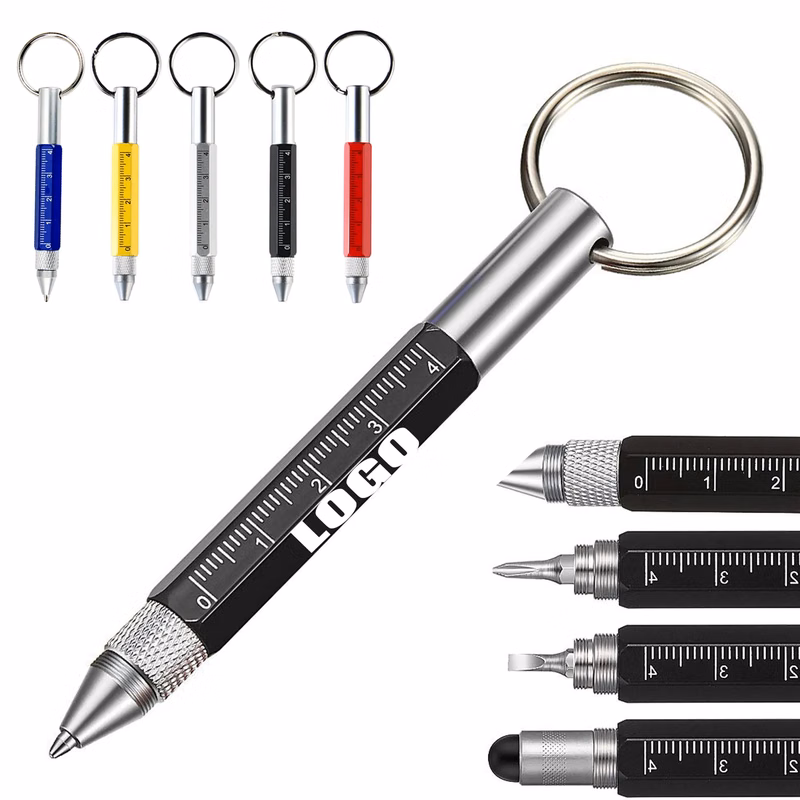 6-in-1 Tool Pen Multifunctional Keychain