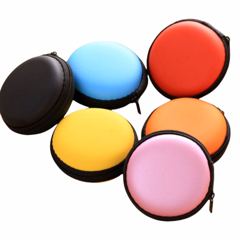 Round Earphone Round Storage Case