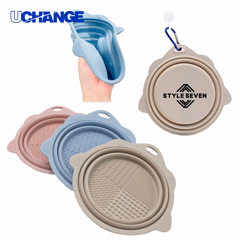 Fold-Up Dog Bowl Dish for Outdoor Activities