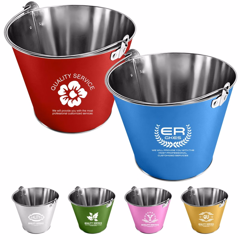 5L Galvanized Metal Ice Bucket