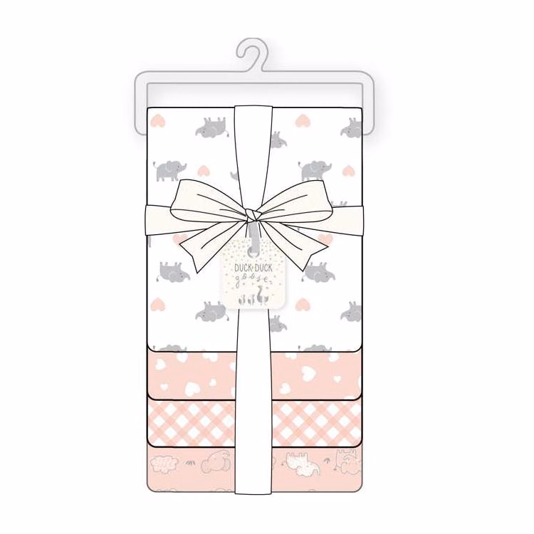 Girls Woven Receiving Blankets 4pk