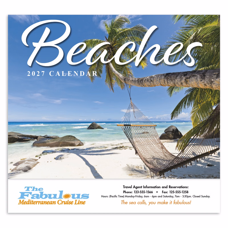 HotLine® Products Beaches Appointment Calendar - Stapled